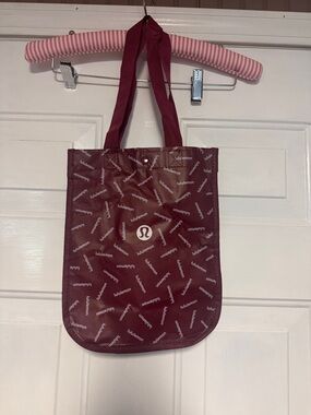 lululemon athletica Maroon Logo Print Tote